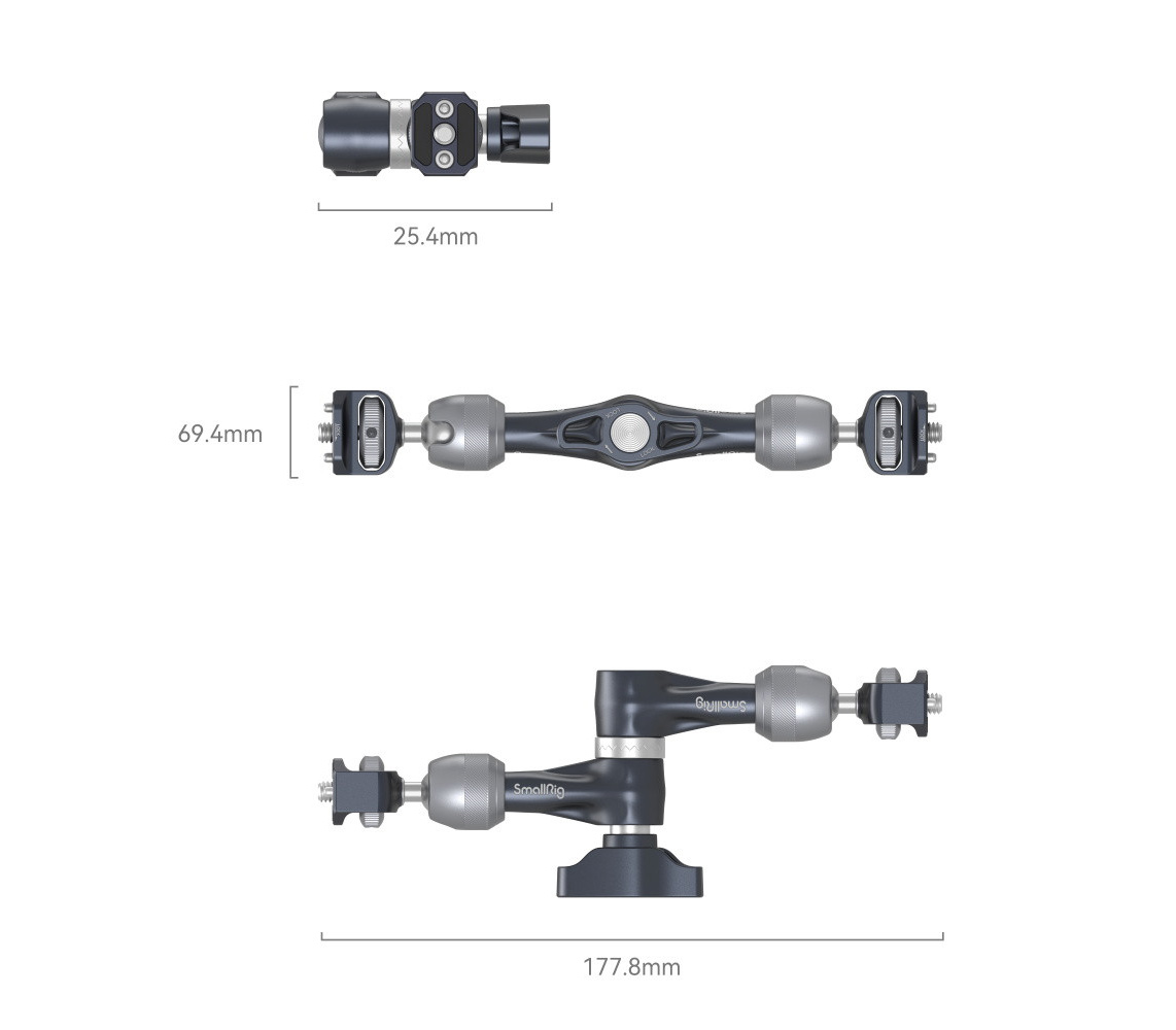 Универсальный держатель SmallRig 4194 Rosette Arm, 17 см, до 3,5 кг