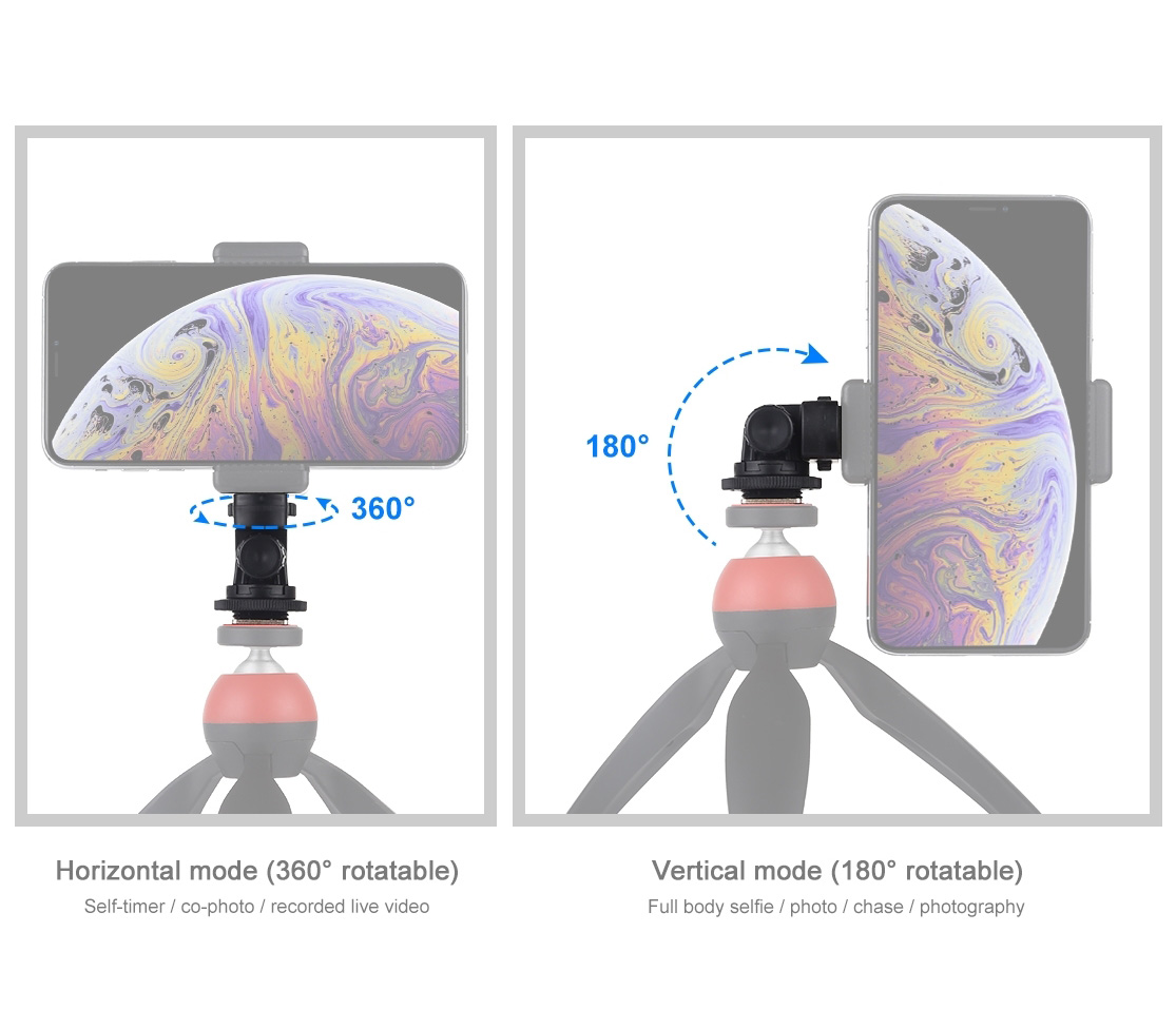 Адаптер Puluz PU414, 1/4" в башмак, наклонный