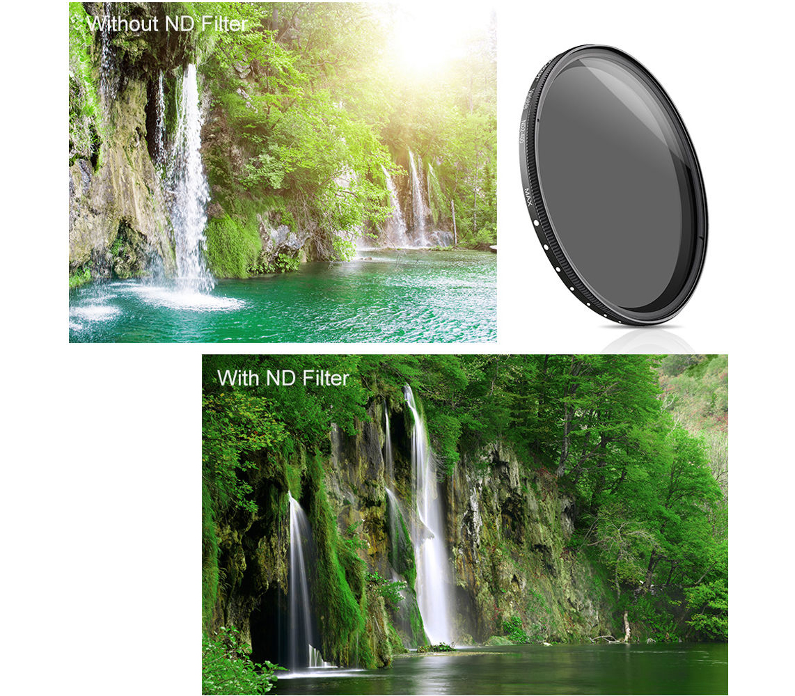 Светофильтр K&F Concept KV32 Slim Variable Fader NDX, ND2-ND400, 72 мм