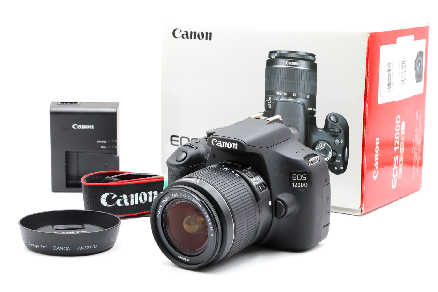 Зеркальный фотоаппарат Canon EOS 1200D Kit EF-S 18-55mm IS II (состояние 5-) (б/у)