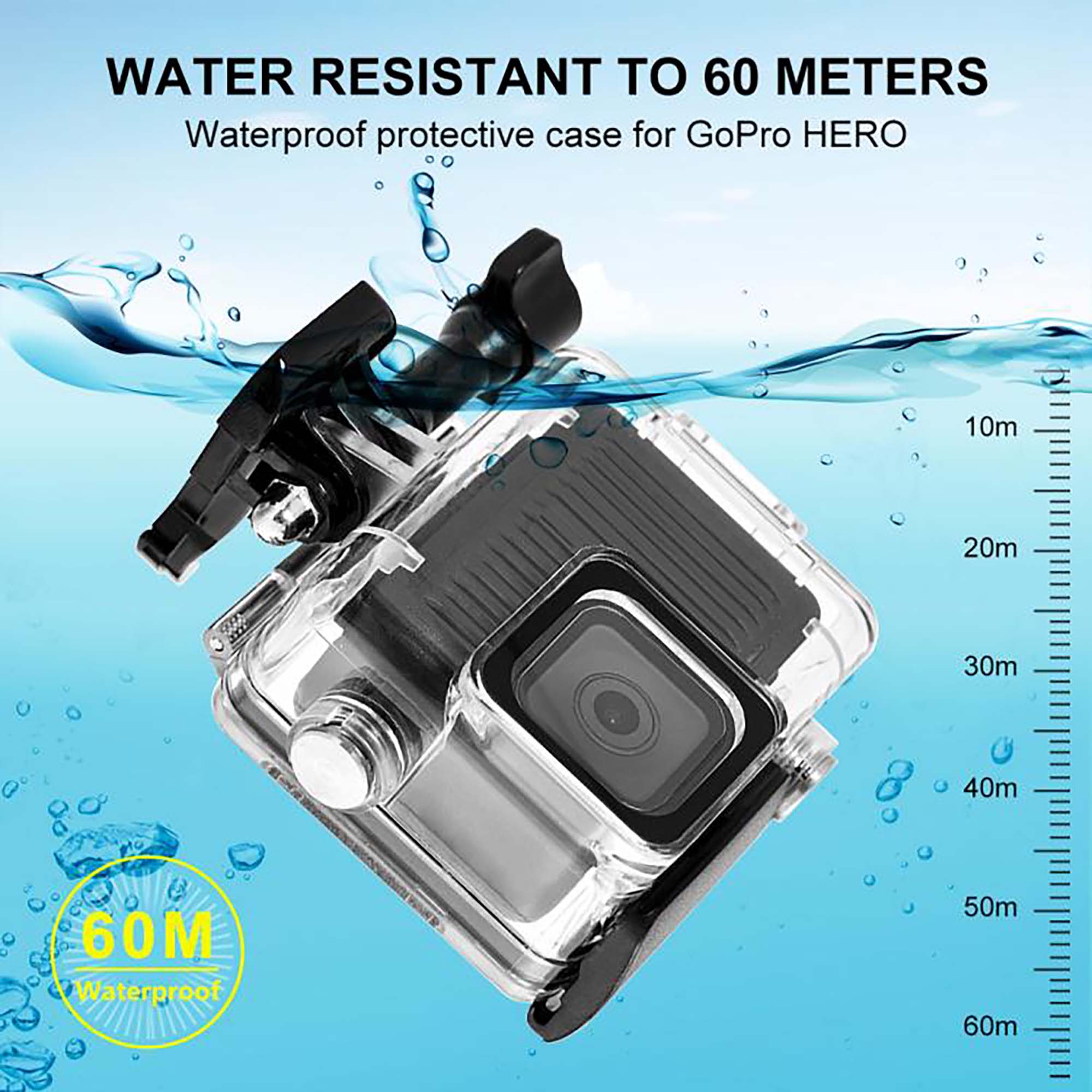 Защитный кейс Puluz PU747T Waterproof Housing Case, для GoPro HERO 4K, водонепроницаемость 60м
