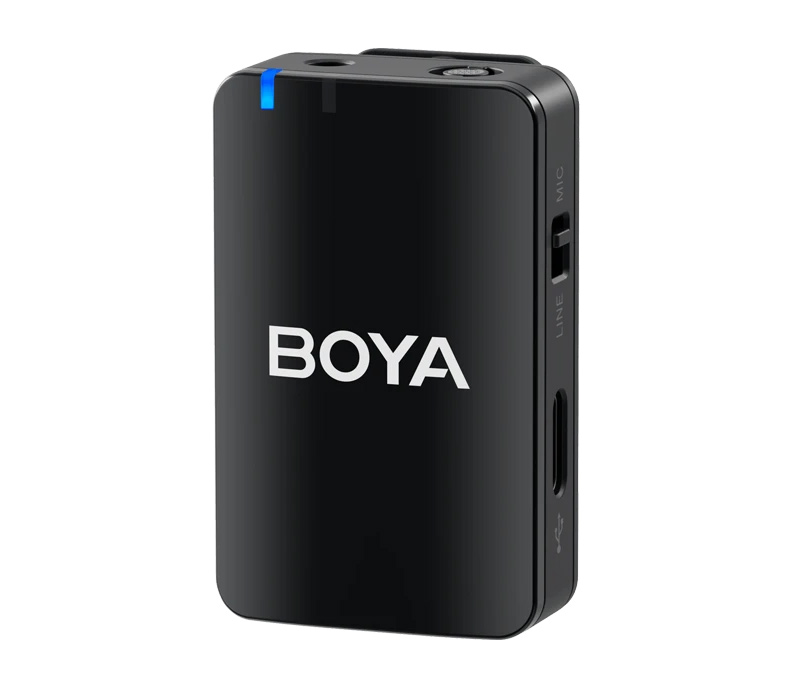 Беспроводная система Boya BOYAMIC 2.4 ГГц, TX+TX+RX, 3.5мм TRS, USB-C, Lightning, кейс