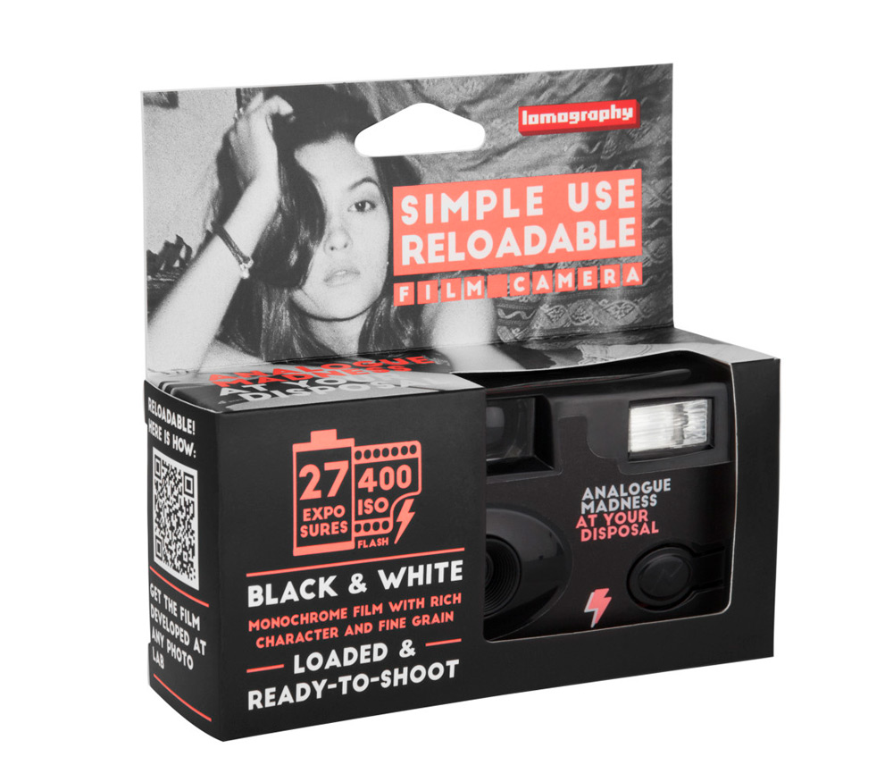 Пленочный фотоаппарат Lomography Simple Use Camera 400/27 B&W