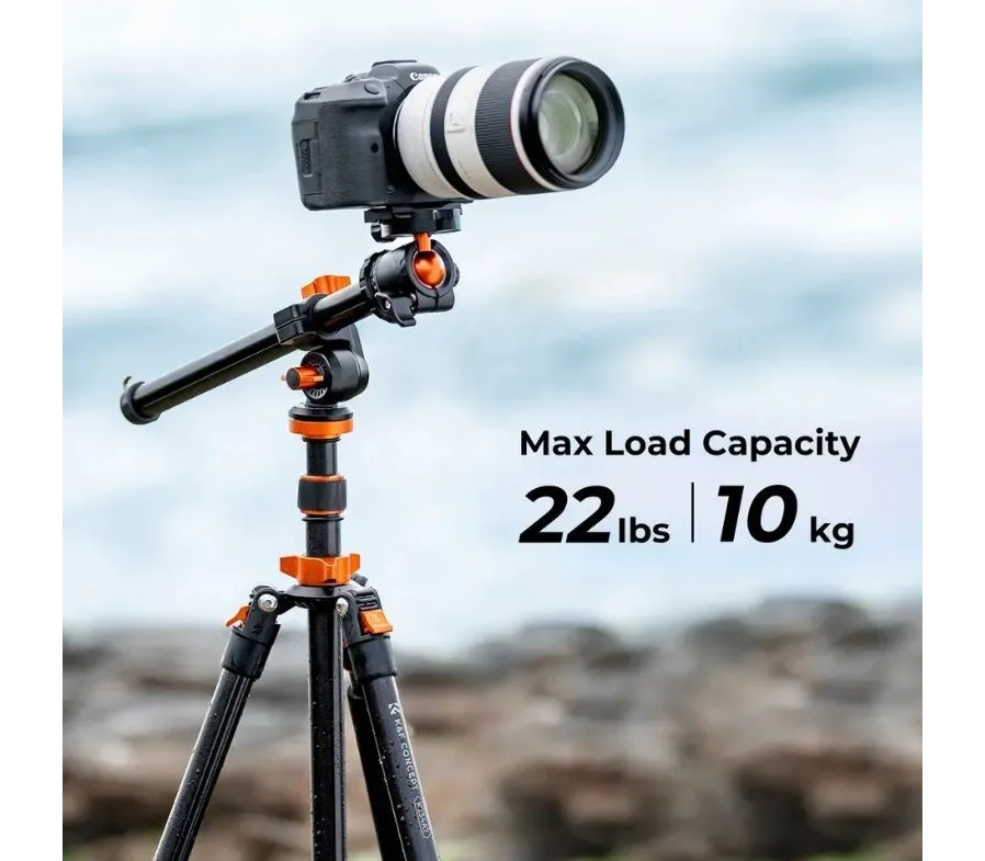 Штатив K&F Concept K234A7 с шаровой головой BH-28L и горизонтальной штангой