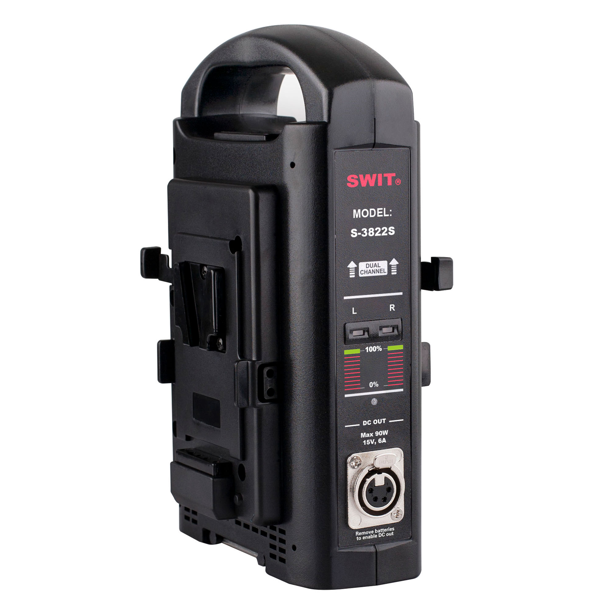 Зарядное устройство SWIT S-3822S для аккумуляторов V-Mount, 2-канальное, 3А