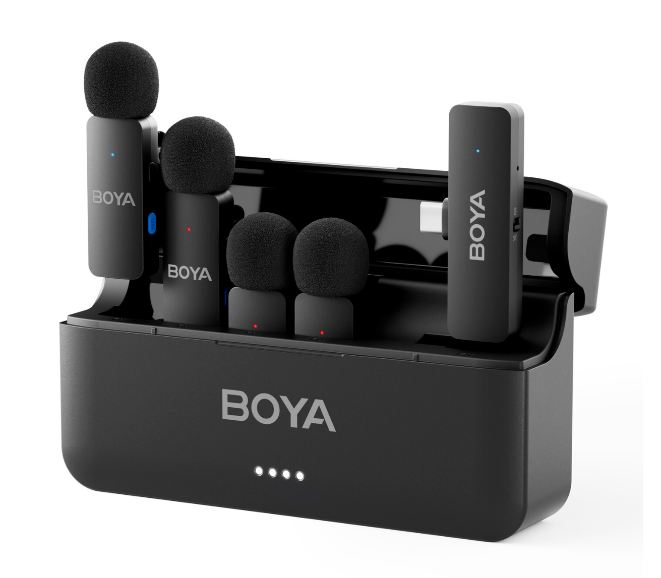 Беспроводная система Boya BY-V4U, 2.4 ГГц, 4х TX + RX, USB-C