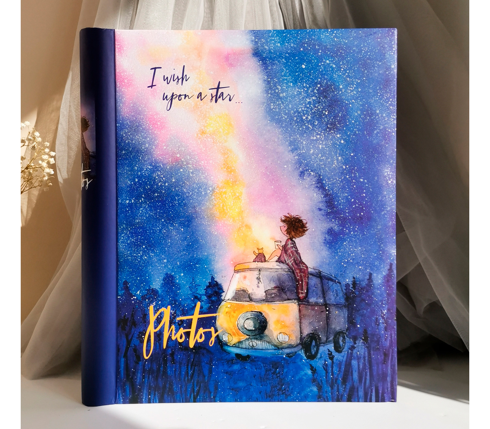 Фотоальбом Полином 10 листов 23х28 см, магнитный, Cosmo Sketch - Огоньки