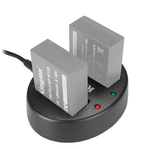 Зарядное устройство Kingma BM015-W126, для 2х NP-W126, USB