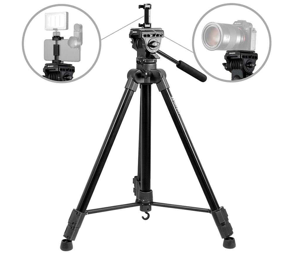 Штатив Benro T980EX c видеоголовой и держателем для смартфона MH2N