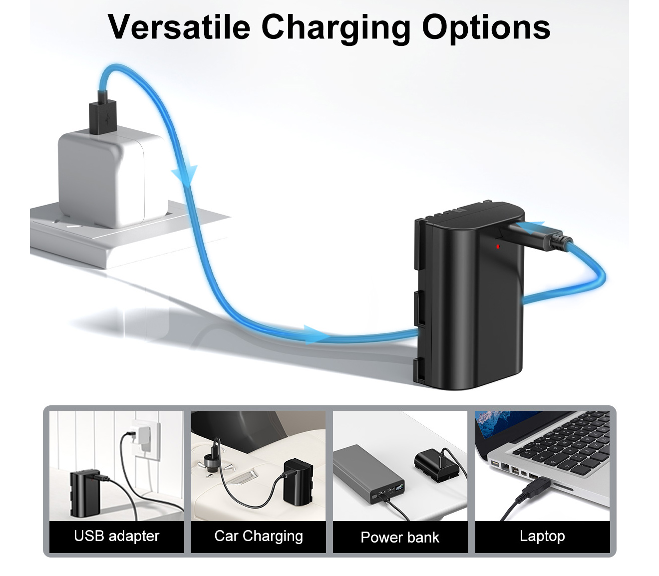 Аккумулятор Kingma LP-E6P с портом зарядки USB-C, 2600 мАч