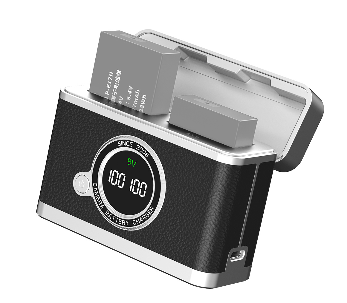Зарядный кейс Kingma BM070-LPE17 для 2х Canon LP-E17, черный