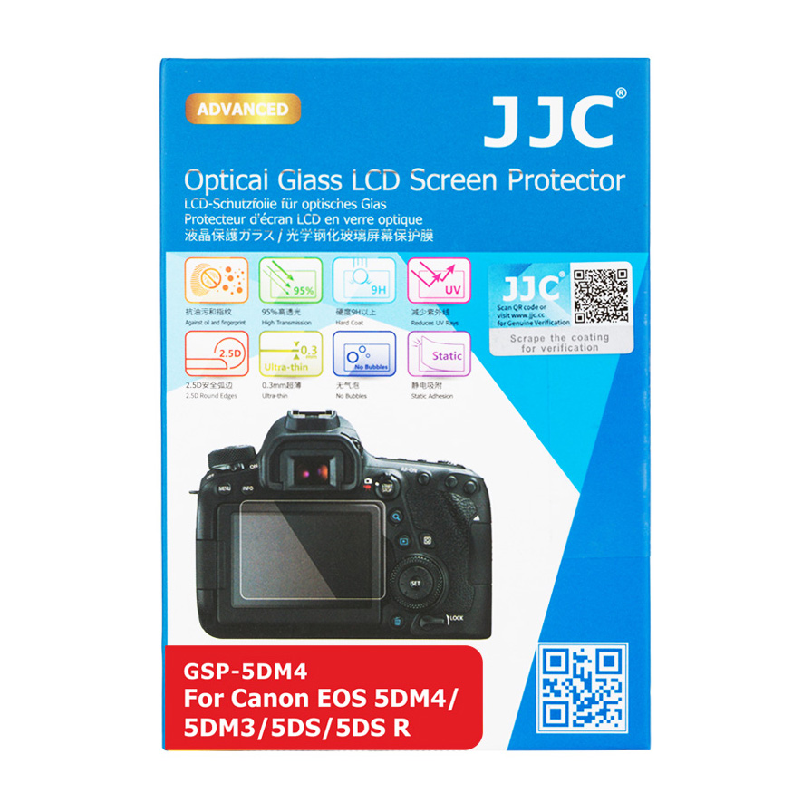 Защитное стекло JJC для Canon 5D Mark IV, 5D Mark III, 5DS, 5DS R