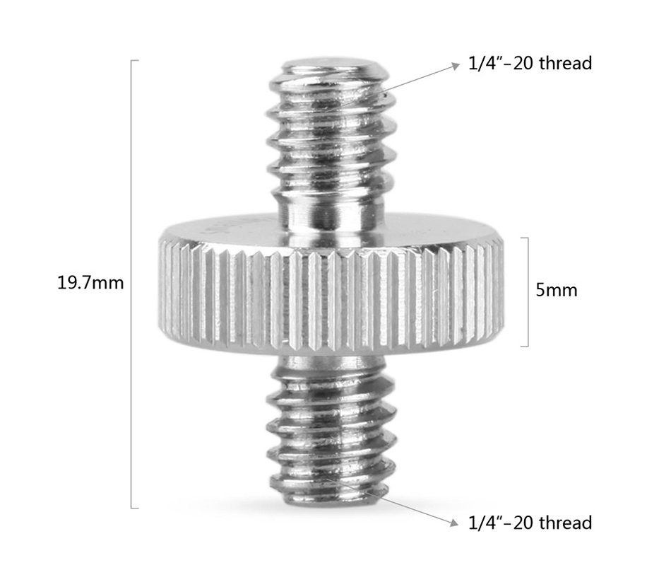 Резьбовой адаптер SmallRig 828 1/4" – 1/4" (папа-папа), 2 штуки