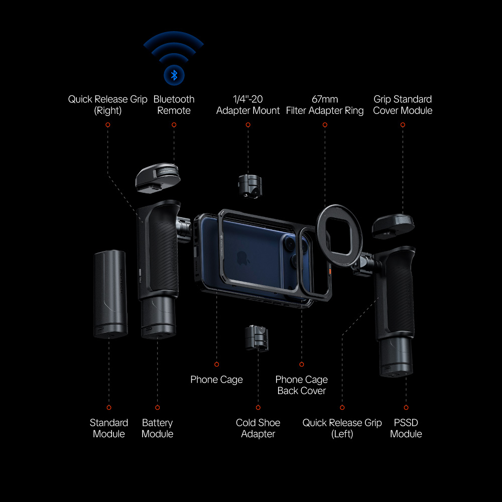 Клетка PGYTECH ProShot Phone Video Cage Kit для iPhone 17 Pro