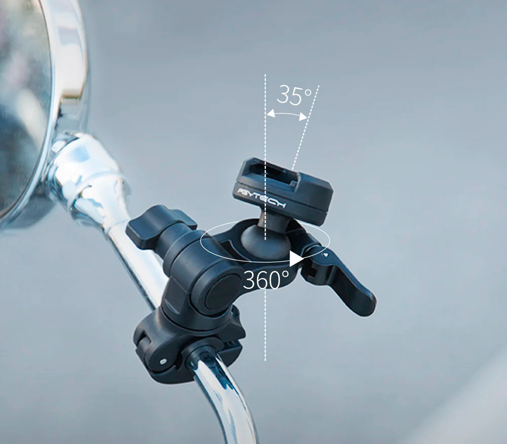 Крепление PGYTECH CapLock Rearview Mirror Mount, для экшен-камер, на зеркало