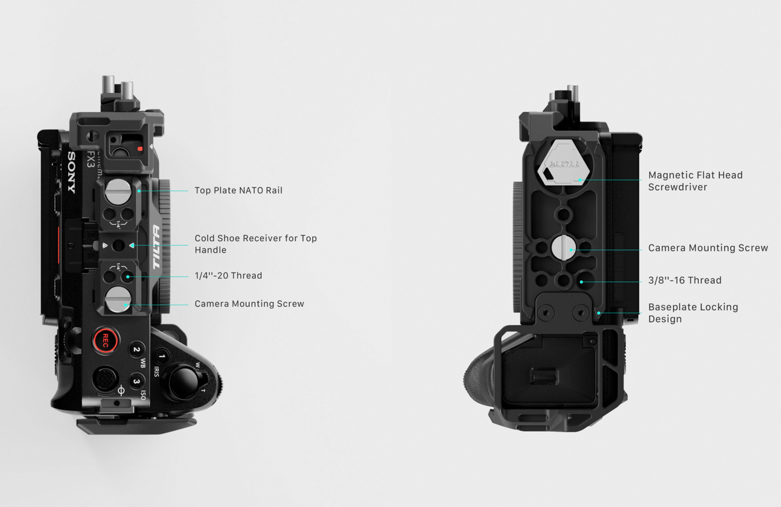 Клетка Tilta Full Camera Cage V2 для Sony FX3 / FX30, титаново-серая