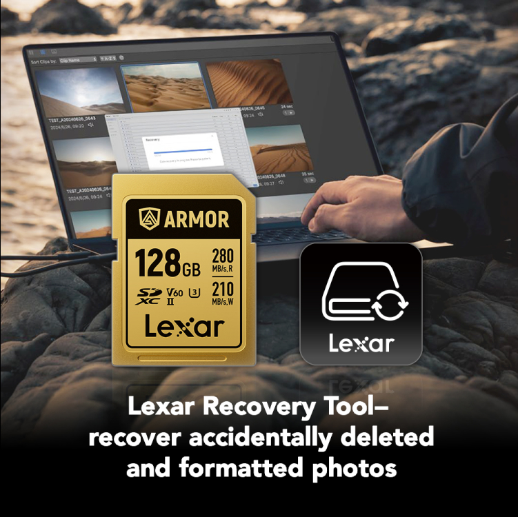 Карта памяти Lexar SDXC 128GB ARMOR Gold C10 V60 U3 (R280/W210 MB/s)