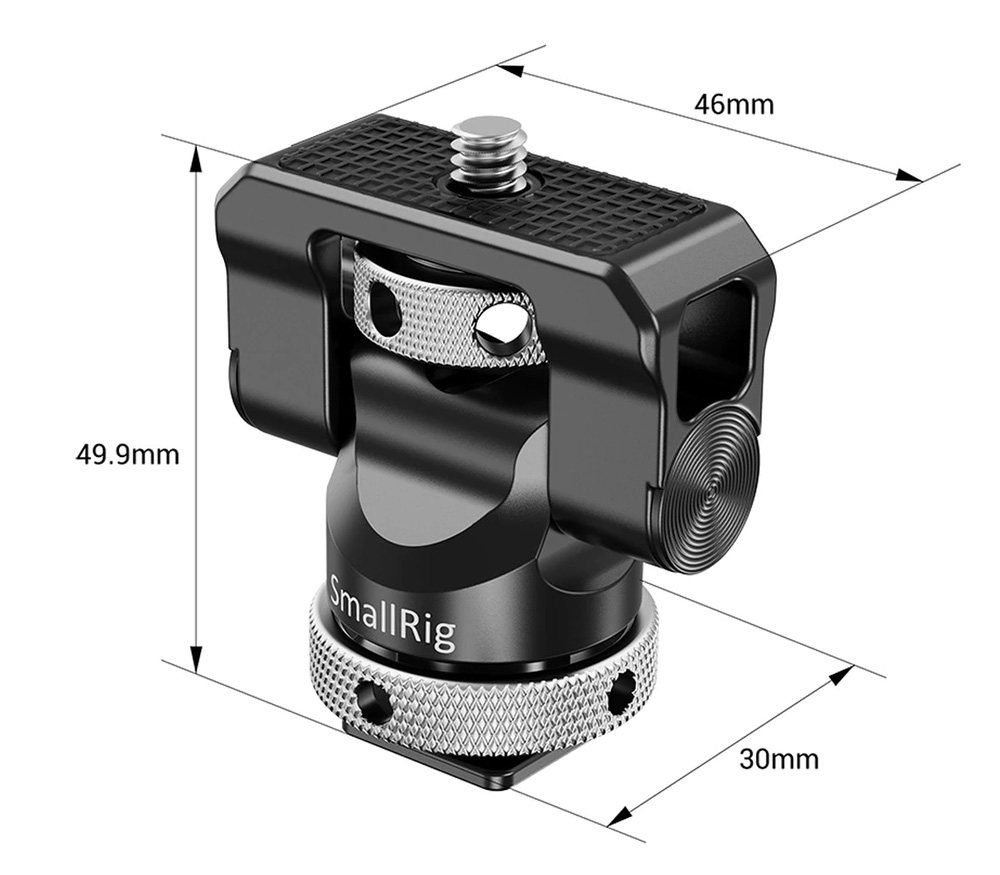 Держатель монитора SmallRig BSE2346B наклонно-поворотный, до 1.2 кг, в башмак