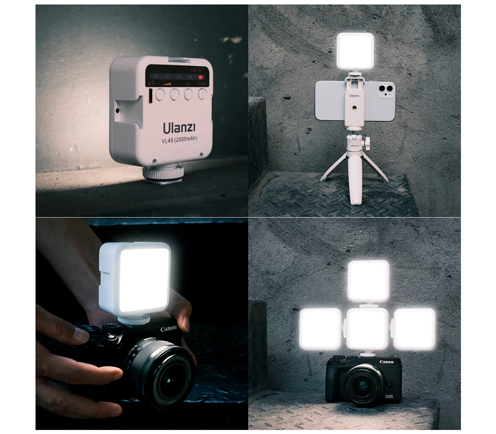 Осветитель Ulanzi VL49 Mini LED Video Light, 6 Вт, 5500К, белый