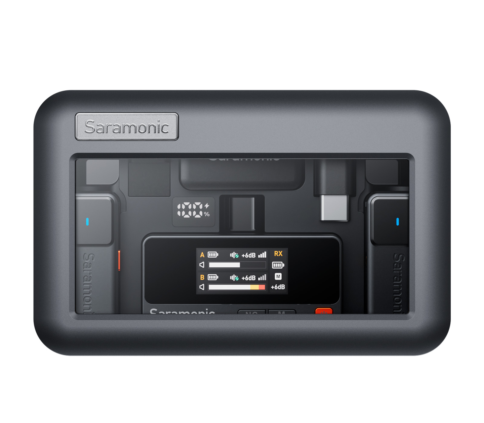 Беспроводная система Saramonic Air-01, TX+TX+RX, приемник + 2 передатчика, кейс