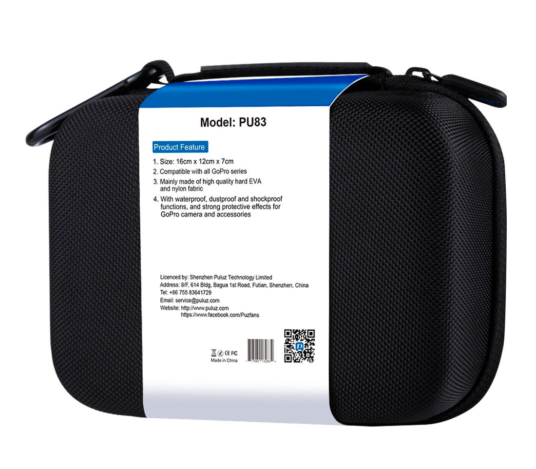 Чехол Puluz PU83 для экшн-камеры, 16х12х7 см, черный