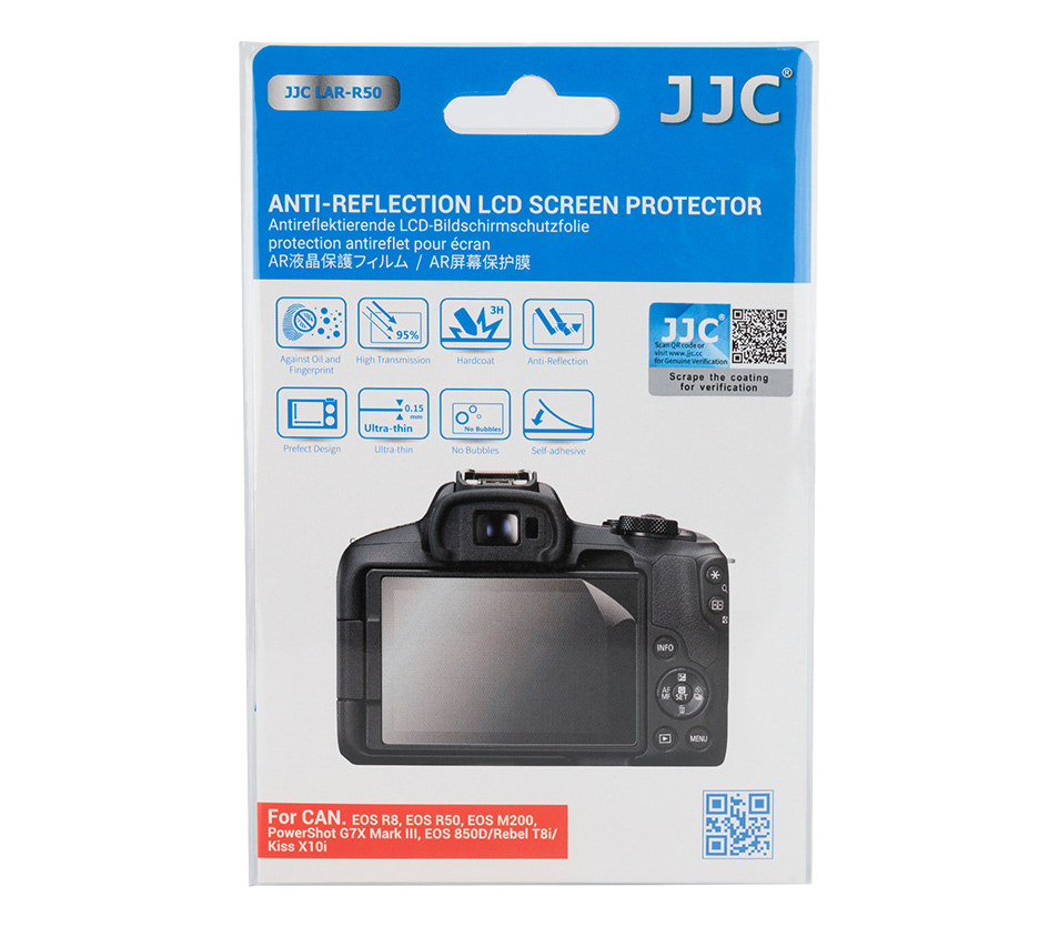 Защитная пленка JJC для Canon EOS R8, R50, 850D, M200 и G7X Mark III