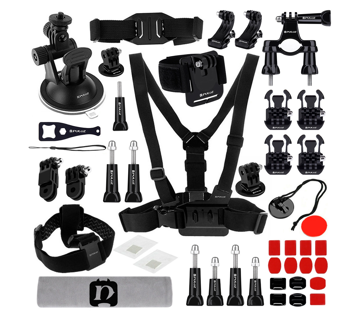 Комплект аксессуаров Puluz PKT17 Accessories Combo Kit 45 в 1, для экшн-камер