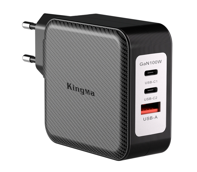 Зарядное устройство Kingma 100W GaN USB Charger, 100 Вт, 2х USB-C + USB-A