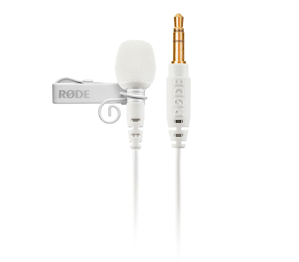 Петличный микрофон RODE Lavalier GO White, c разъёмом TRS 3,5мм, белый