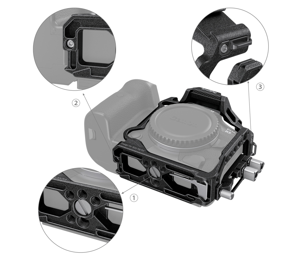 Клетка SmallRig 3656 “Black Mamba“ Half Cage для EOS R5 / R6