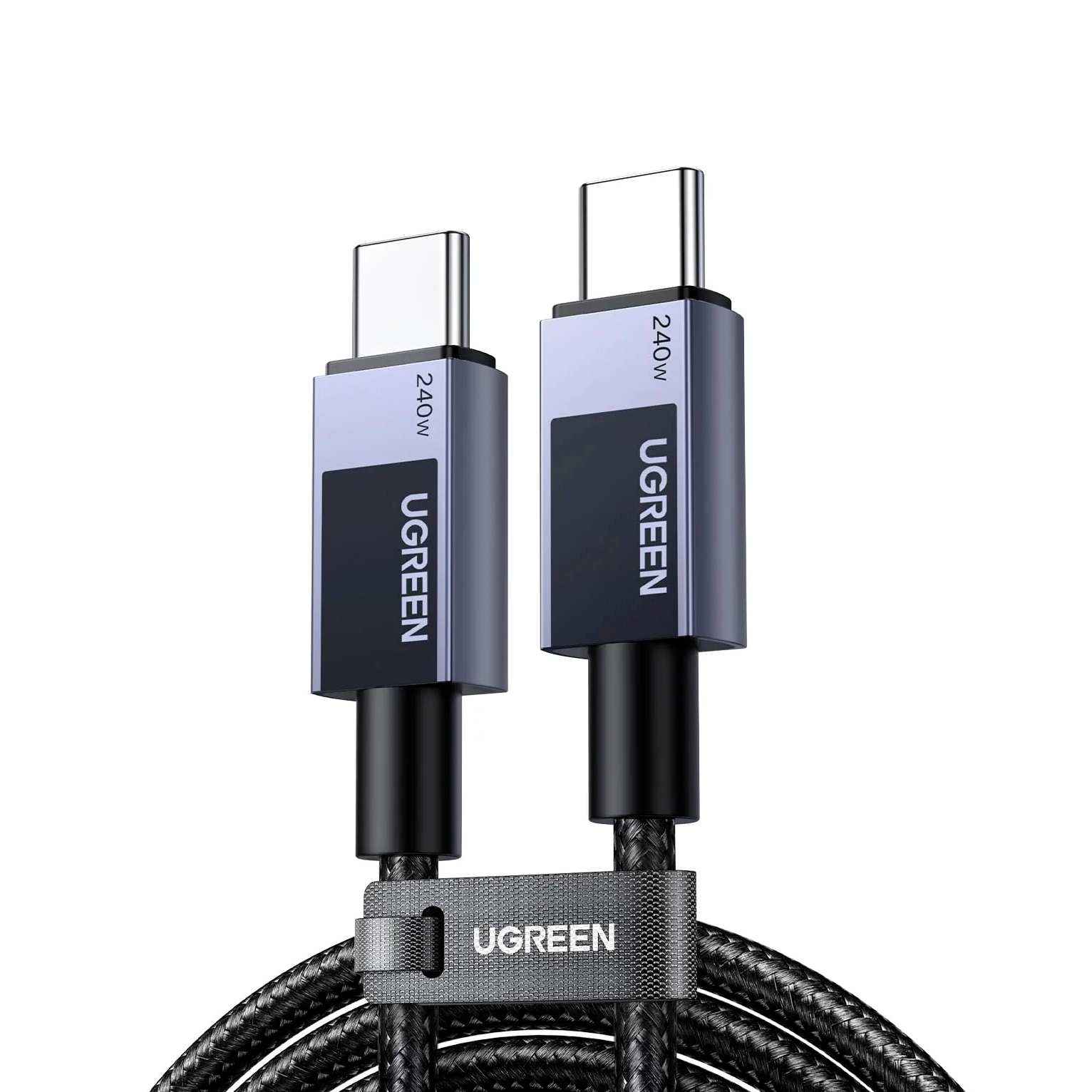 Кабель Ugreen L513, USB-C - USB-C, 240 Вт, 2 м, черный