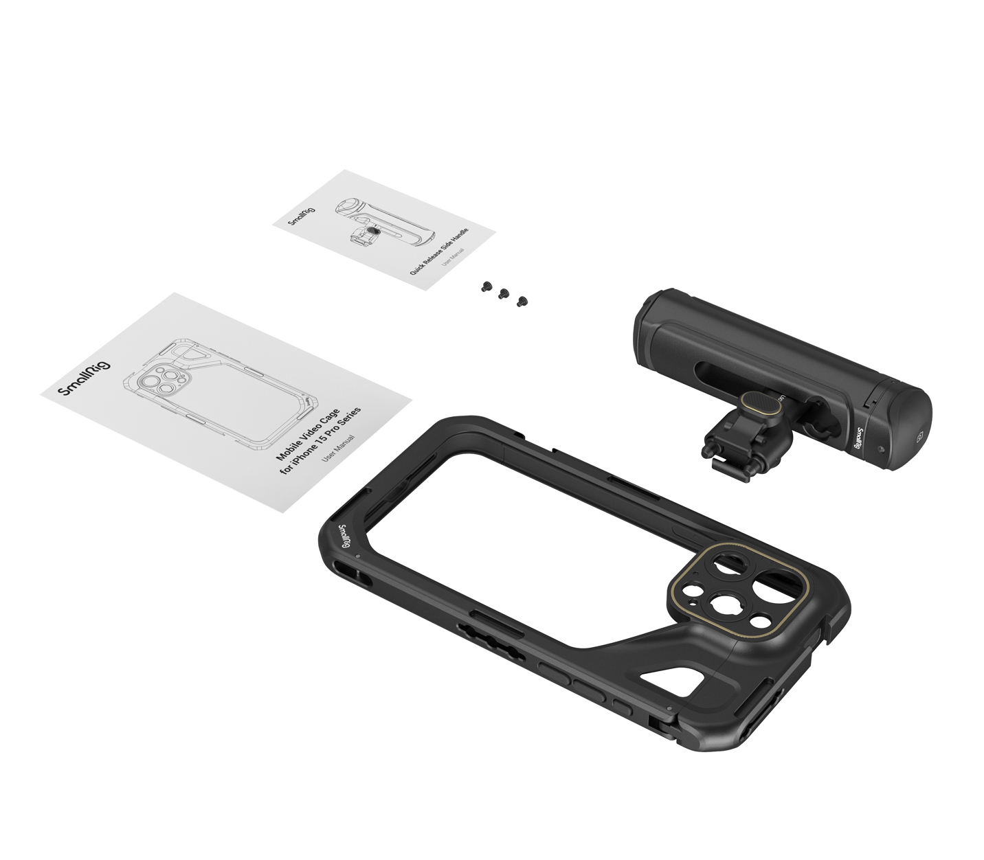Клетка SmallRig 4393 для iPhone 15 Pro Max + ручка со спусковой кнопкой