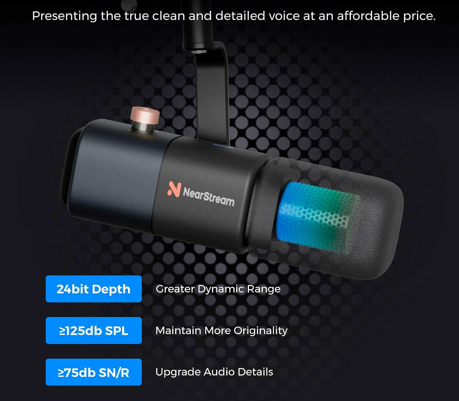 Микрофон Nearity NearStream AM10X-P, USB-C / XLR, с пантографом
