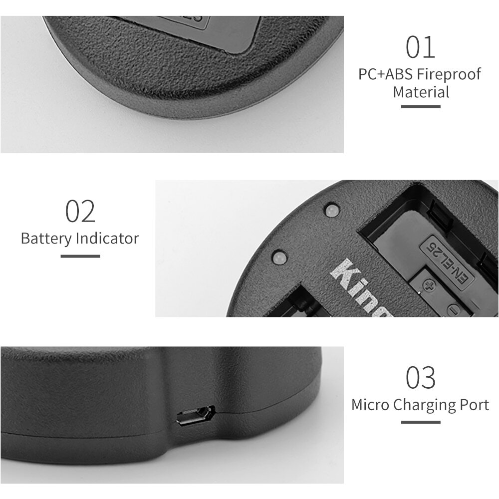 Зарядное устройство Kingma BM015-ENEL25 для 2х EN-EL25, USB