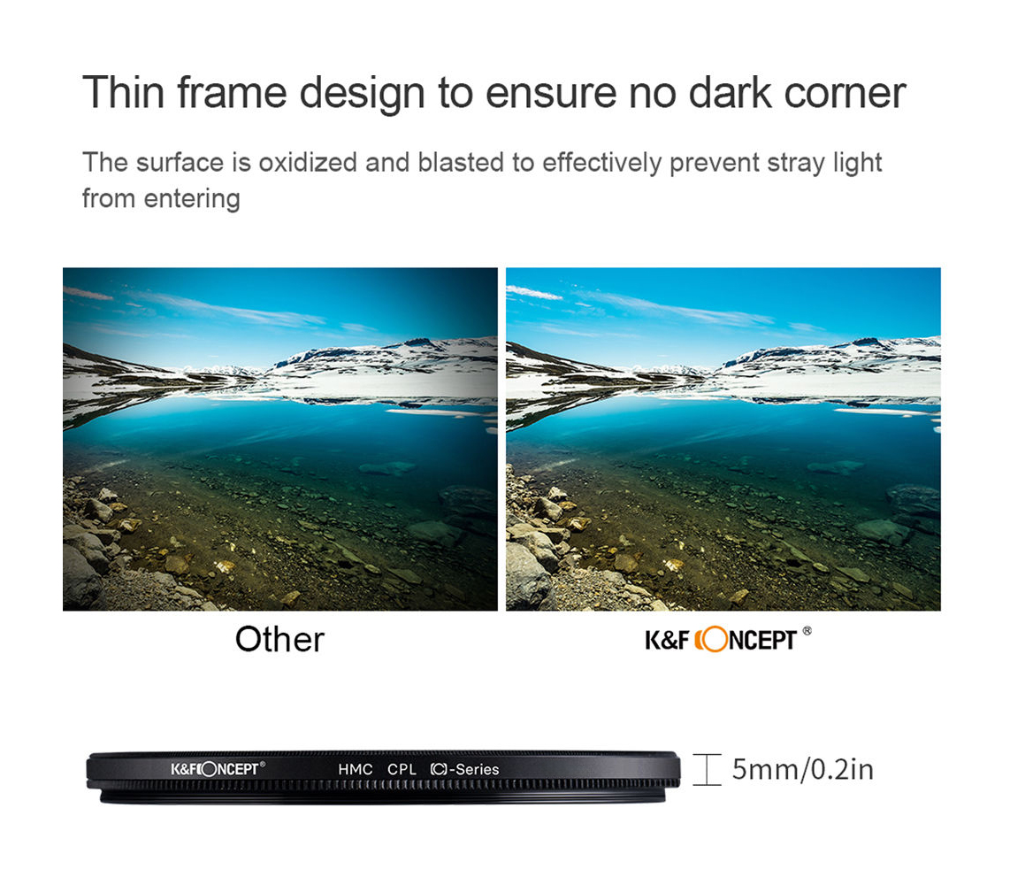 Светофильтр K&F Concept KU12 Classic Series HMC CPL, Blue Coated, 67 мм