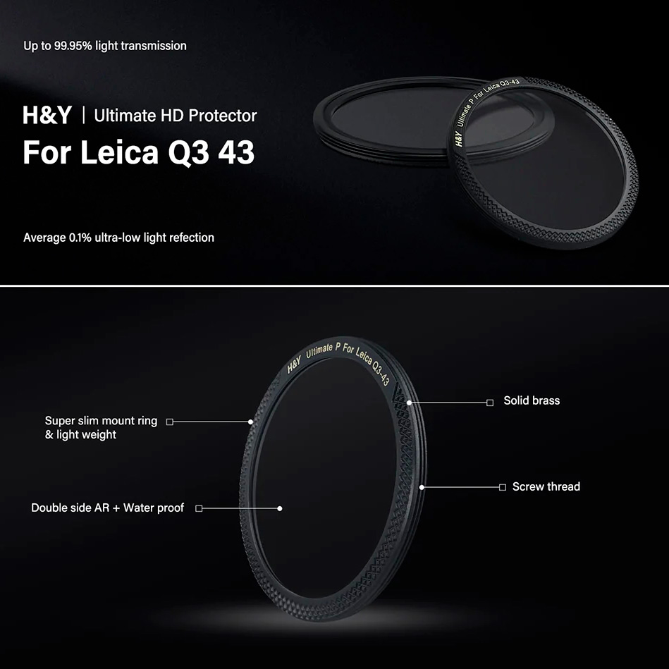 Светофильтр H&Y Ultimate HD Protection Filter для Leica Q3 43 (49 мм)