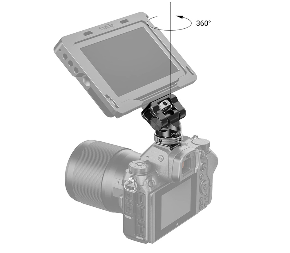 Держатель монитора SmallRig BSE2346B наклонно-поворотный, до 1.2 кг, в башмак