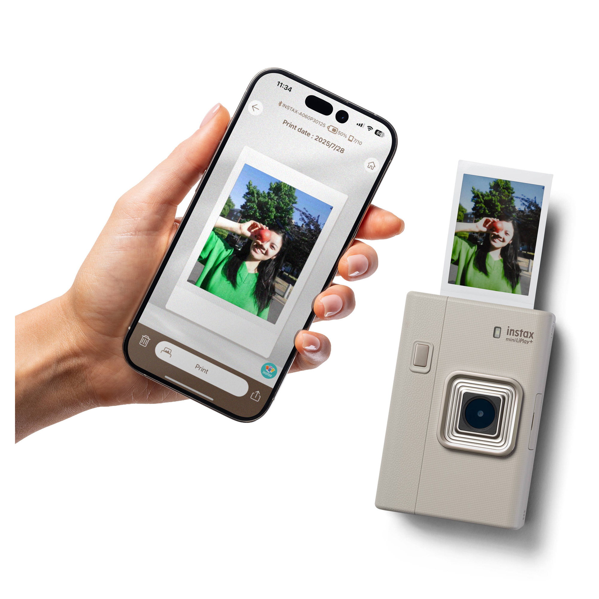 Фотоаппарат моментальной печати Fujifilm Instax MINI LiPlay Plus Sand Beige