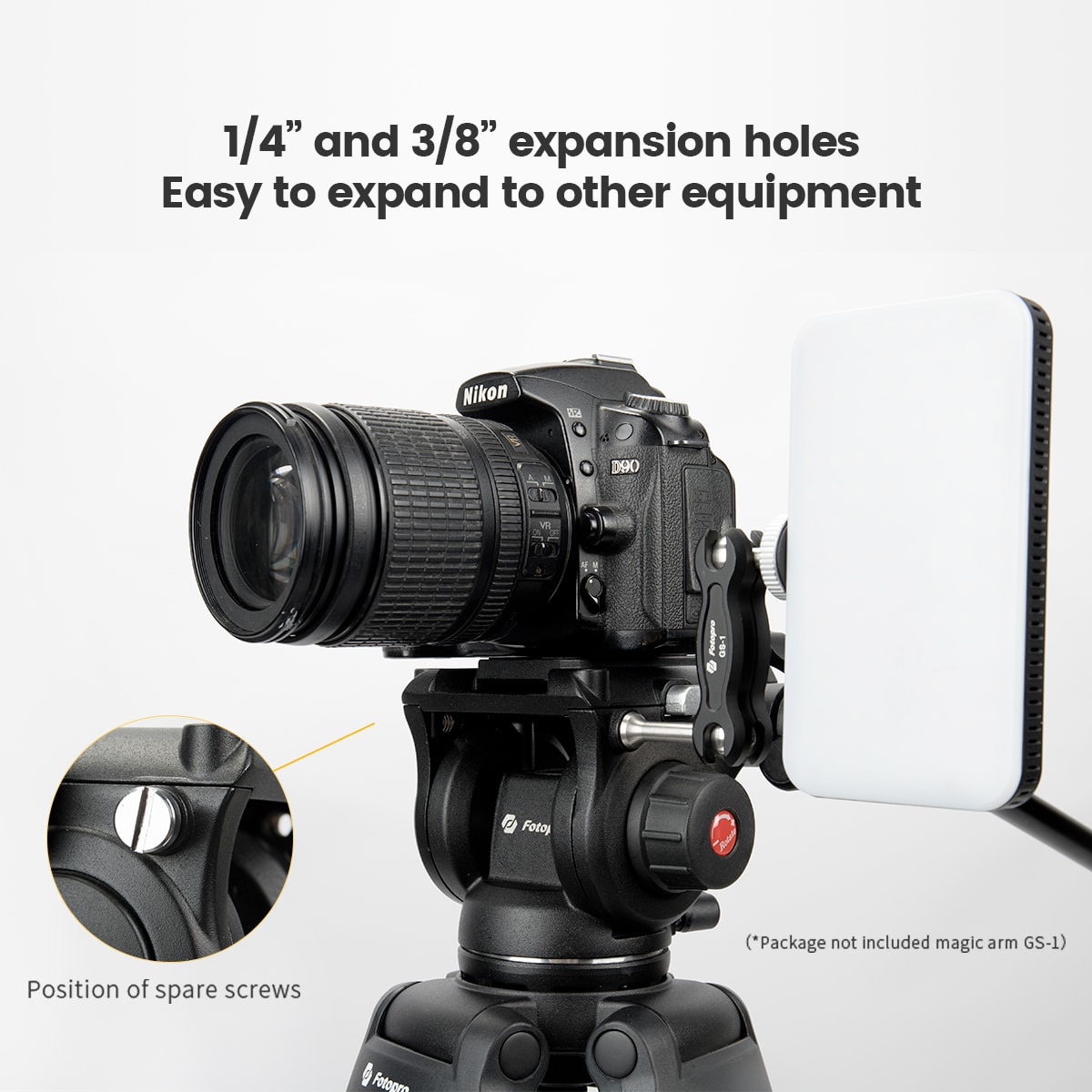 Штатив Fotopro DV-2, с видеоголовой, до 8 кг