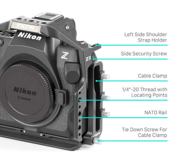 Клетка Tilta Camera Cage Pro Kit для Nikon Z8, черная