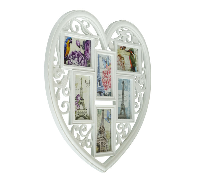 Мультирамка Fotografia 4 фото 10х15 см, Сердце, белая