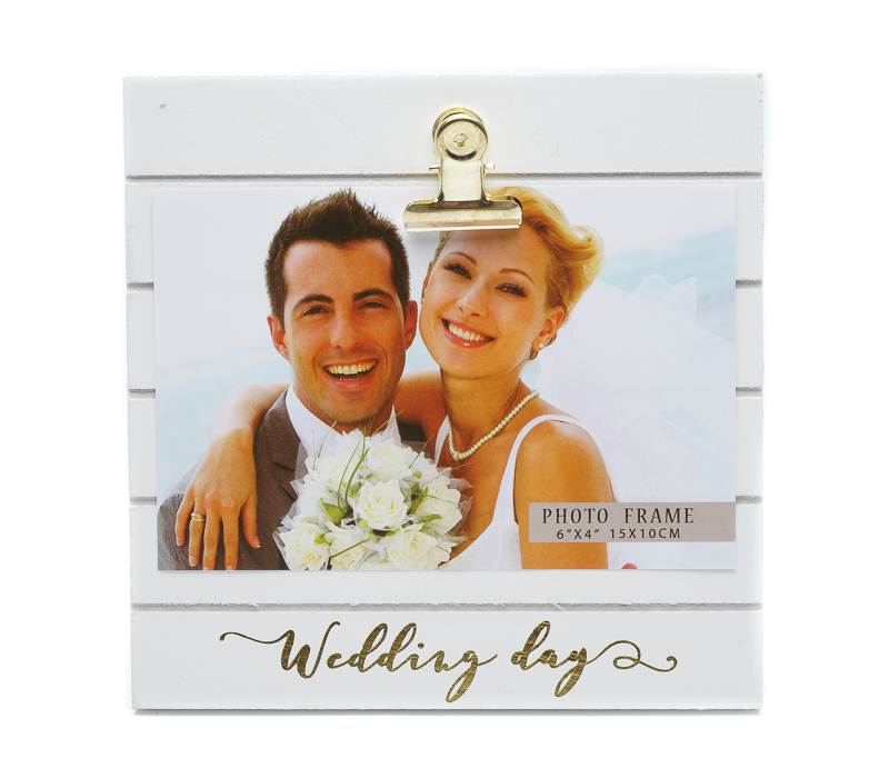 Фоторамка Fotografia "Wedding day" 10x15 см, белая (FFL-825)