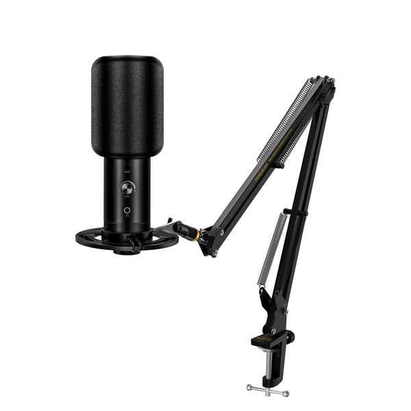Микрофон 7Ryms SR-AU01-K1, комплект из USB микрофона, пантографа и ПОП-фильтра для аудиозаписи и стриминга