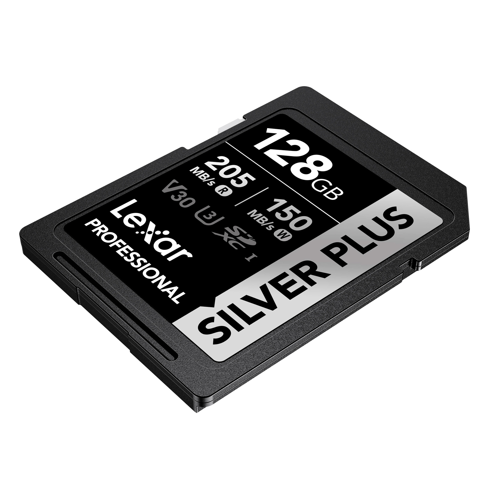 Карта памяти Lexar SDXC 128GB Professional Silver Plus UHS-I U3 V30 (205/150 MB/s)