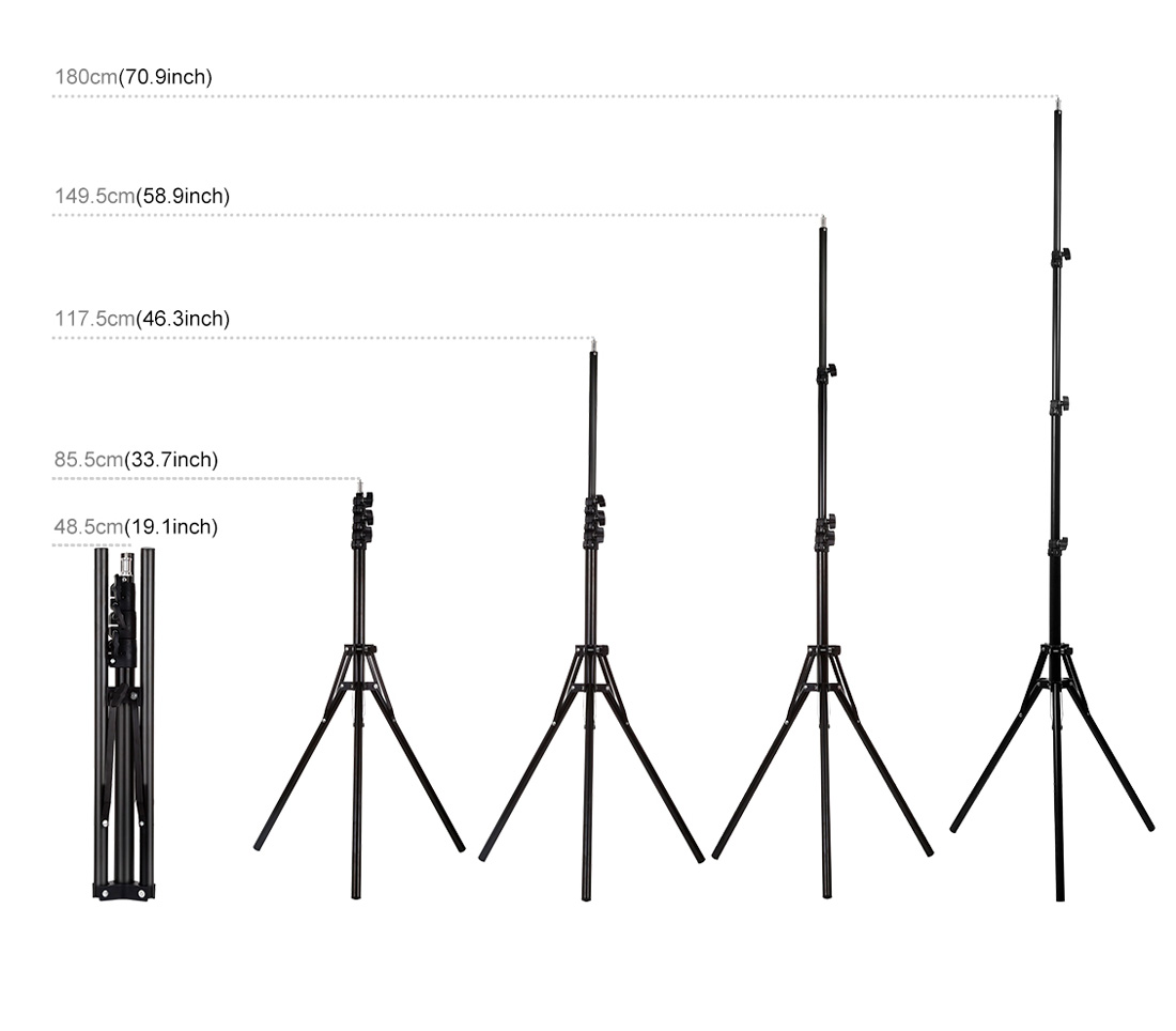 Стойка Puluz PU451B, высота до 1.8 м, нагрузка до 5 кг