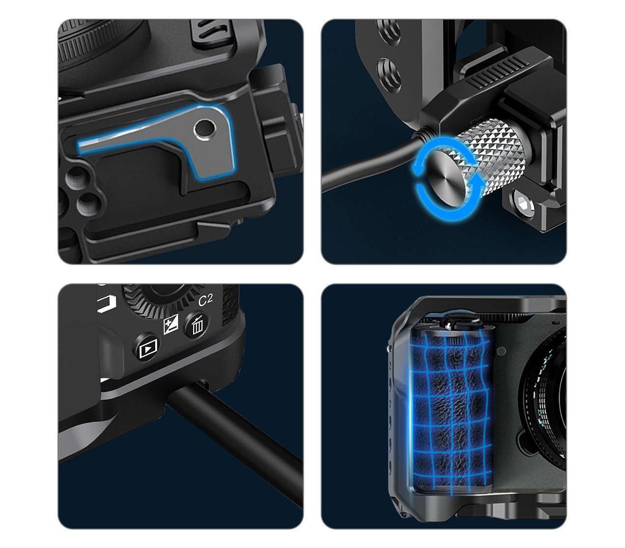 Клетка Puluz PU3217B для Sony A7C II / A7CR, черная