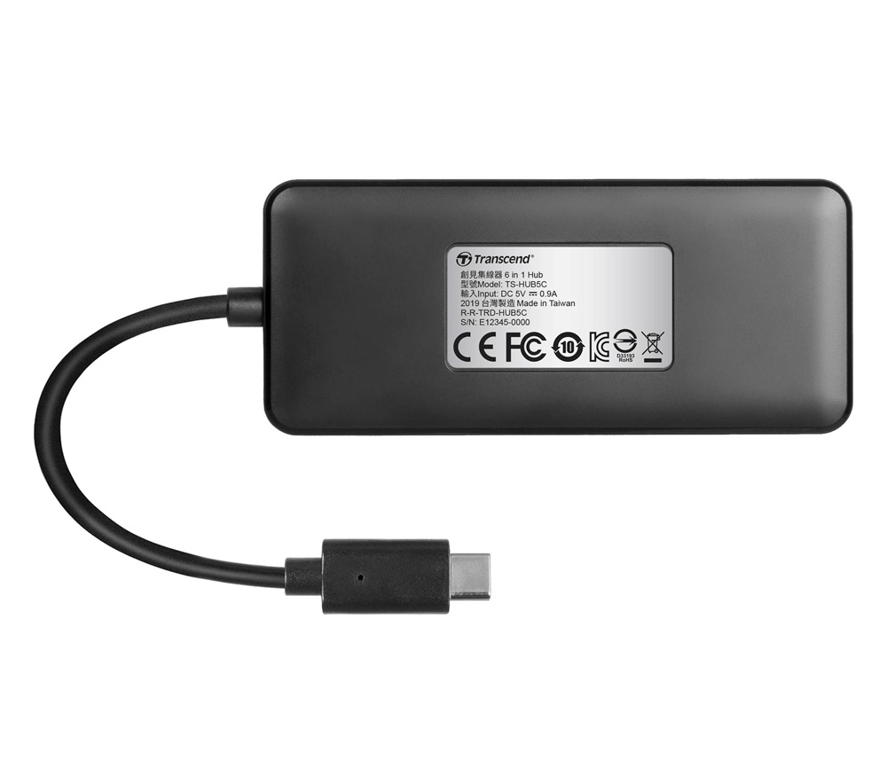 Карт-ридер и USB хаб Transcend TS-HUB5C USB 3.1 Gen 2, SD UHS-II, misroSD UHS-I