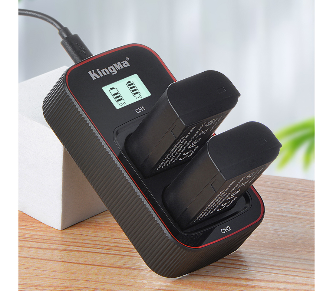 Зарядное устройство Kingma BM058 + 2 аккумулятора DMW-BLK22 2000 мАч