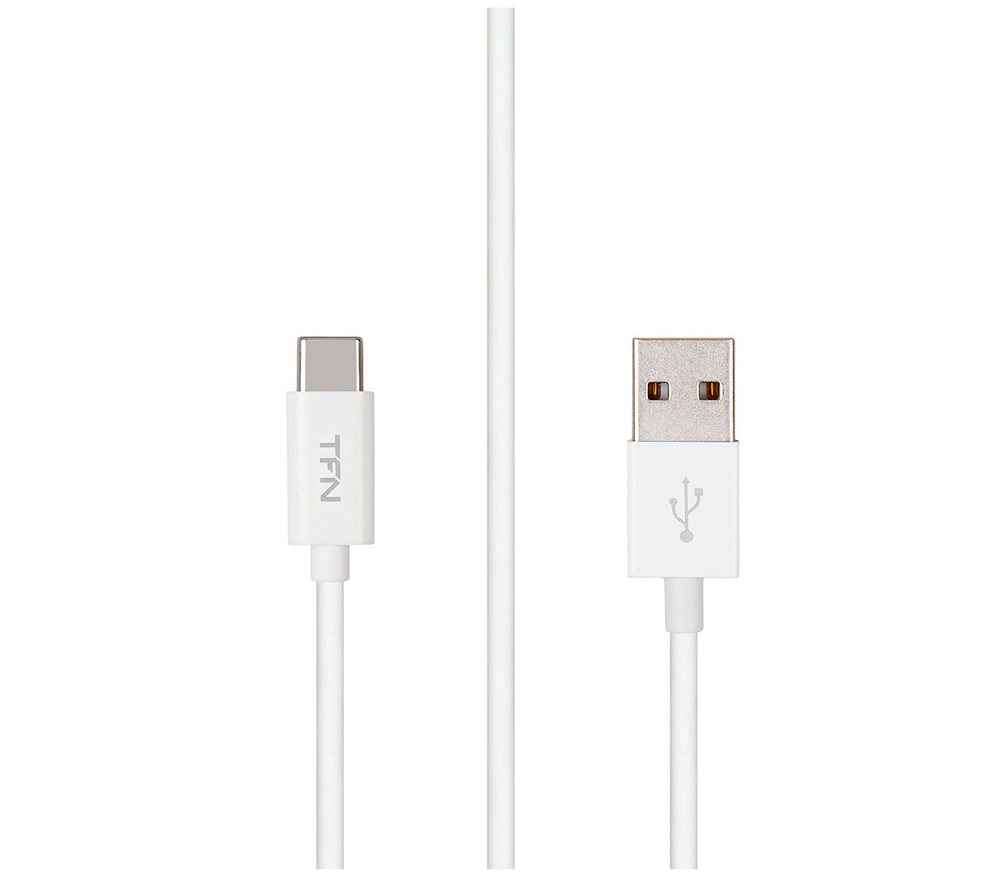 Дата-кабель TFN USB - Type-C, мягкая оплетка, длина 1 м., белый