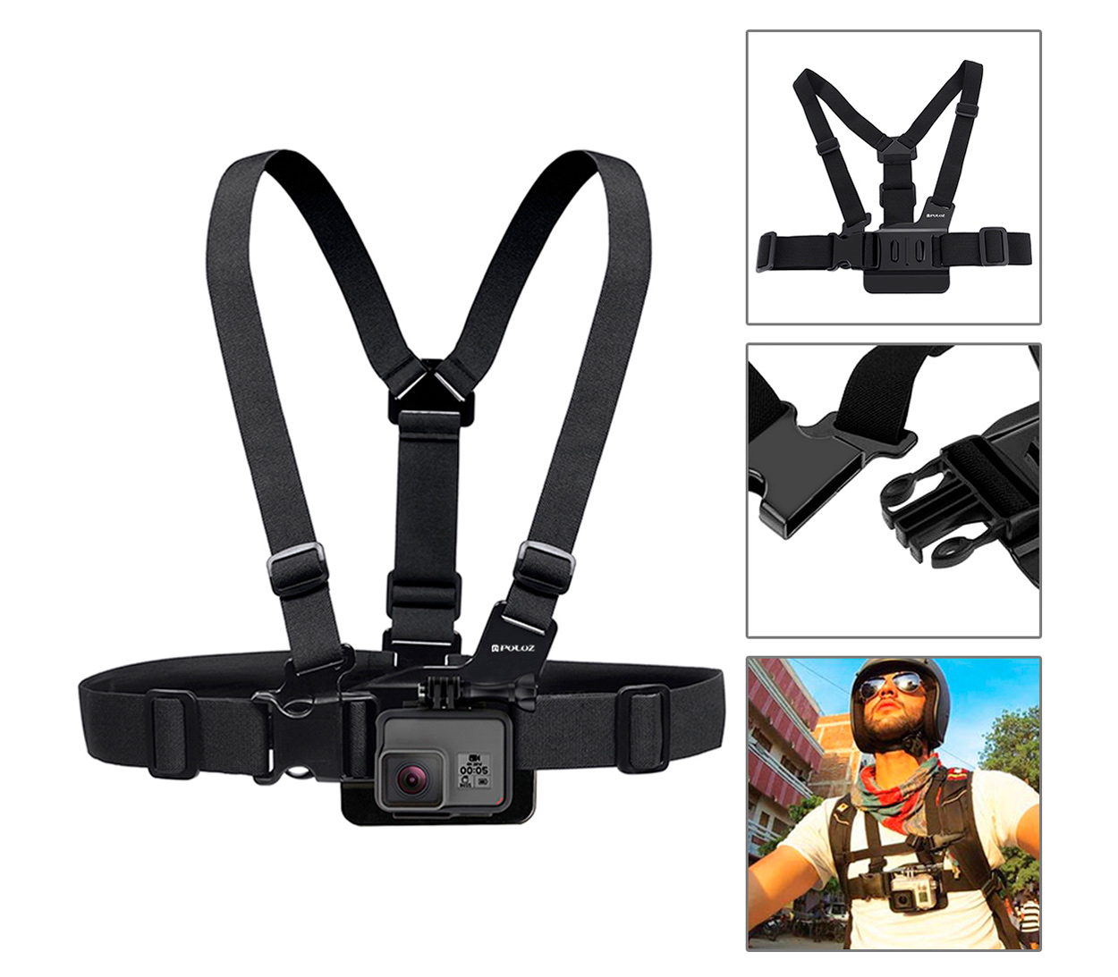 Комплект аксессуаров Puluz PKT10 Accessories Combo Kit 45 в 1 для экшн-камер, в кейсе